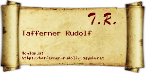 Tafferner Rudolf névjegykártya