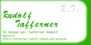 rudolf tafferner business card